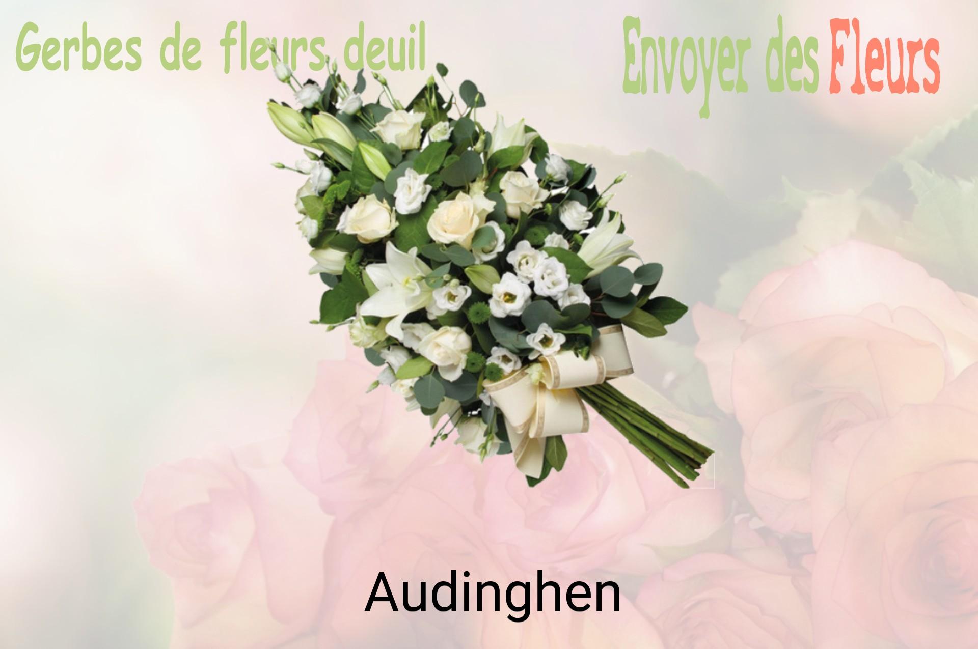 Gerbe de fleurs de deuil livrée à Audinghen